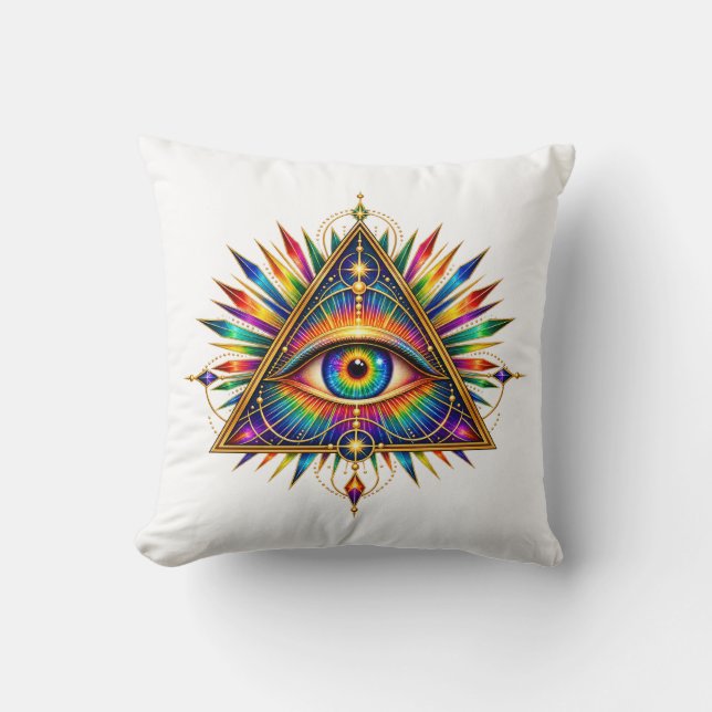 Jade Dawn Triangle Öga Kudde (Framsida)
