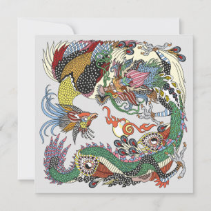 Jade Dragon och Guld Phoenix leker med pärlor