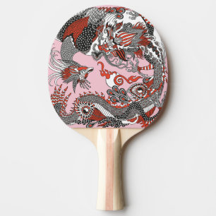 Jade Dragon och Guld Phoenix leker med pärlor Pingisracket