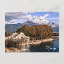 Jade Dragon Snö Mountain i Lijiang, China Vykort