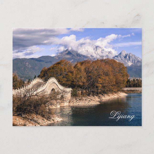 Jade Dragon Snö Mountain i Lijiang, China Vykort (Framsida)