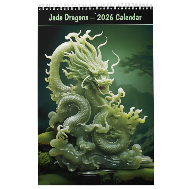 Jade Dragons – 2026 Calendar Kalender (Omslag)