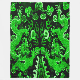 Jade Emperor Dragons Fleecefilt