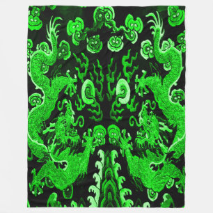 Jade Emperor Dragons Fleecefilt