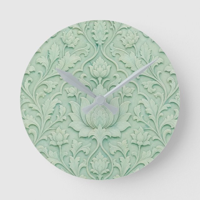 Jade Garden — Blekt Celadon Persisk Rund Klocka (Framsida)