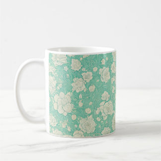 Jade Garden Floral Mug - Japanese Elegance Kaffemugg