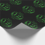 Jade Gemstone-årsdagen bröllop 12 år Presentpapper<br><div class="desc">En design för att fira 12 år av giftermål. Den här färgaden har en grönt (jade är den traditionella gemstone-lagren) på svart bakgrund. I texten står det att JADE är tolv år sedan. En romantisk design för att fira ditt 12:e-år i giftermål. Om du vill ha hjälp med att anpassa...</div>
