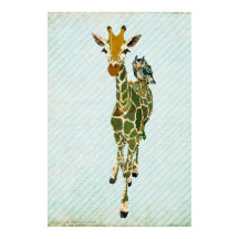 Jade Giraffe & Uggla Art Poster