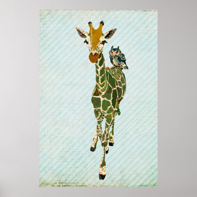 Jade Giraffe & Uggla Art Poster (Framsidan)