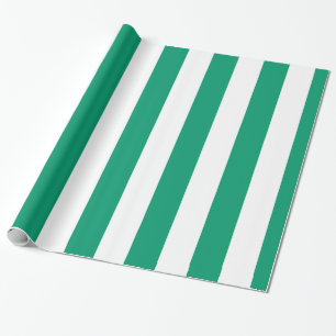Jade Grön Vit Extra Stor Randmönster Presentpapper