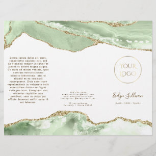 Jade grönt agate brochure