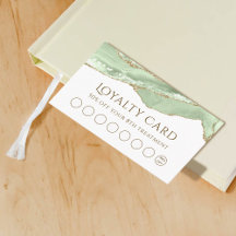 Jade Grönt Agate Loyalty Card