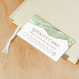 Jade Grönt Agate Loyalty Card Visitkort