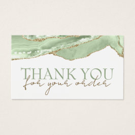 Jade grönt-agenter tack för ditt rabattkort visitkort