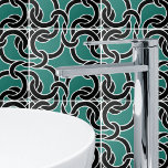 Jade Grönt Black Celtic Knot Seamless Mönster Tile Kakelplatta<br><div class="desc">Elegant Celtic knullar sömlös mönster för att lägga till en andlig-beröring till ditt hem.</div>