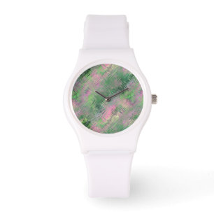 Jade Grönt Crystal Gel Mönster Armbandsur