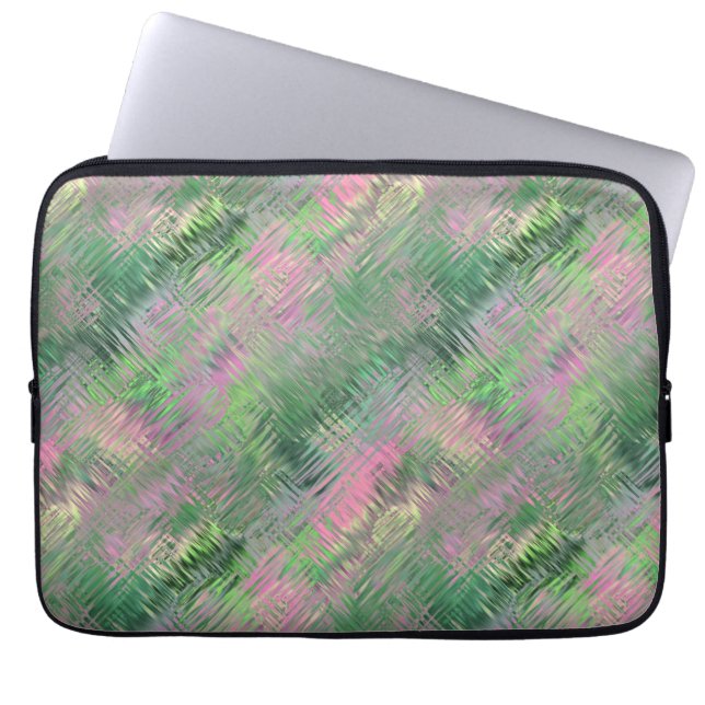 Jade Grönt Crystal Gel Mönster Laptop Sleeve (Framsidan)