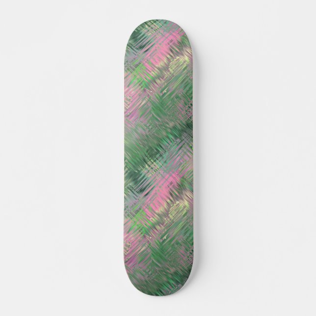 Jade Grönt Crystal Gel Mönster Old School Skateboard Bräda 21,6 Cm (Framsida)