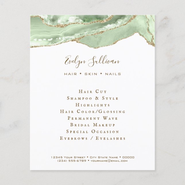 Jade Grönt-flygare Flygblad (Framsidan)