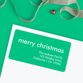 Jade Grönt jul | Vibrant minimal Adress Adressetikett