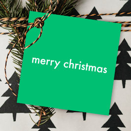 Jade Grönt jul | Vibrant Trendig minimal Gåvor Etiketter