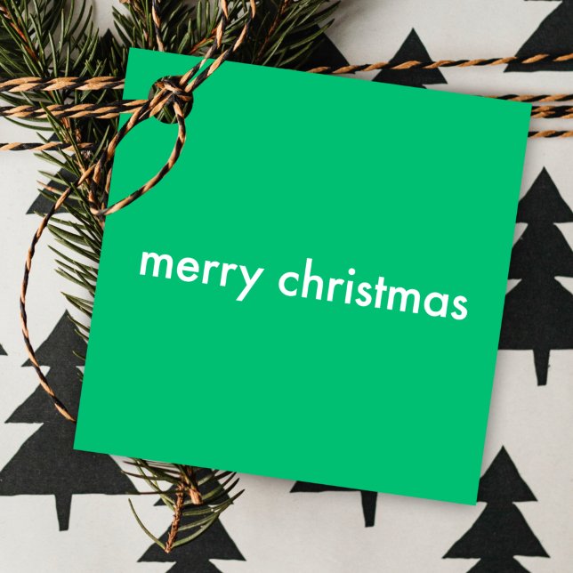 Jade Grönt jul | Vibrant Trendig minimal Gåvor Etiketter (Skapare uppladdad)