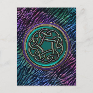 Jade Grönt Metall Celtic Knot Vykort
