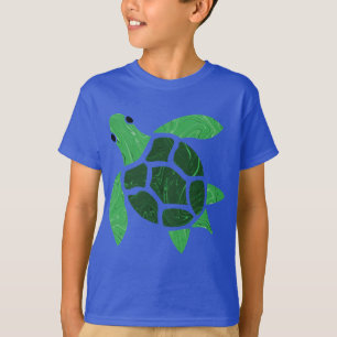 Jade Grönt Sea Turtle Mosaic Artwork Tröja