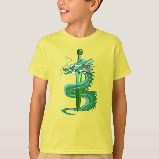 Jade Guardian Drakblad T Shirt (Framsida)