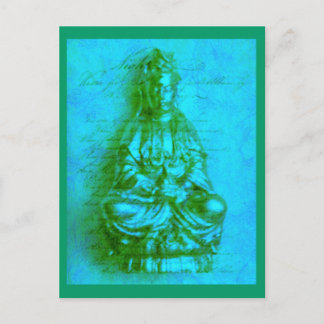 Jade Kwan Yin-vykort Vykort