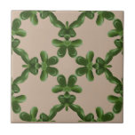 Jade Lattice in Beige Kakelplatta<br><div class="desc">A lattice-work of Jade leaves that will give your kitchen or bath a natural botanical feel.</div>
