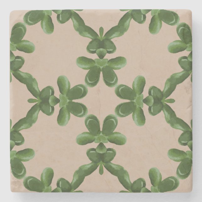 Jade Lattice in Beige Stenunderlägg (Framsidan)