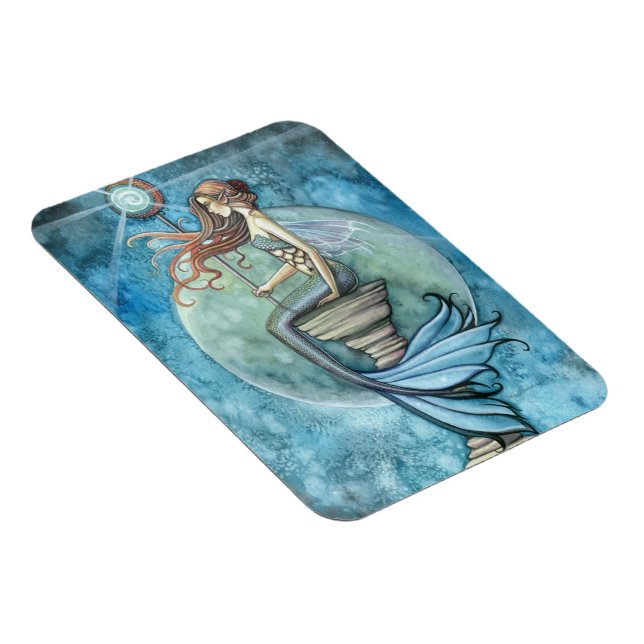Jade Moon Mermaid Premium Vinylmagnet Magnet (Högersidan)