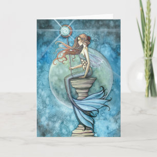 Jade Moon Siren Greeting Card av Molly Harrison Kort
