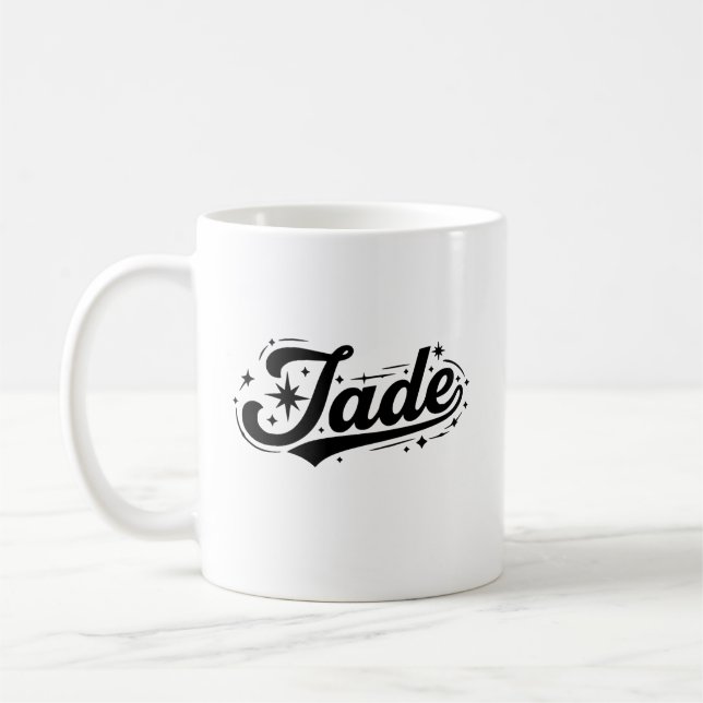 Jade name first last family gifts kaffemugg (Vänster)