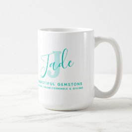 Jade namn: monogram J grönt tealtext Kaffemugg