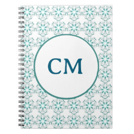 Jade och Blue Swirls Anteckningsbok