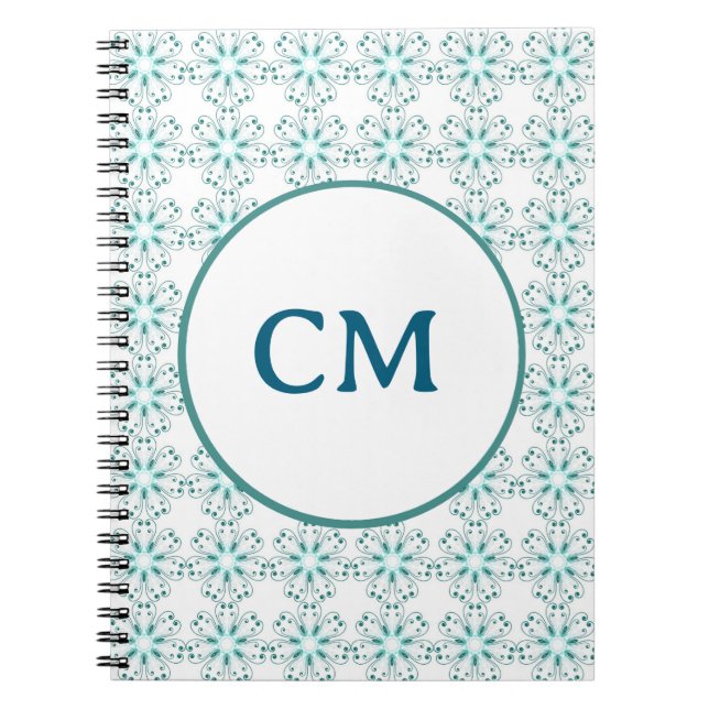 Jade och Blue Swirls Anteckningsbok (Framsidan)