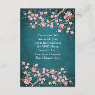 Jade Rosa Japanska Körsbärsblommor Bröllop Inbjudningar