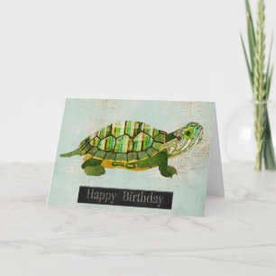 Jade Turtle Birthday Card Kort