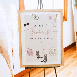 JADE Vin Cowgirl Land Bachelorette Itinerary Poster
