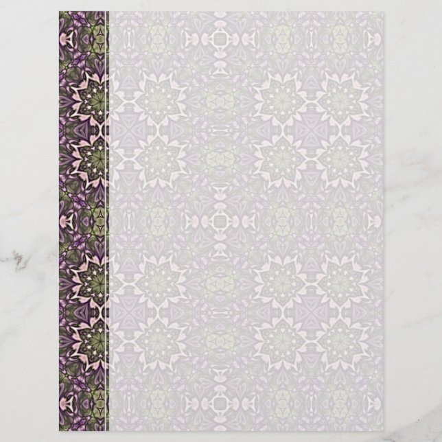 Jade & Violet Kaleidoscope Mönster (Framsida)