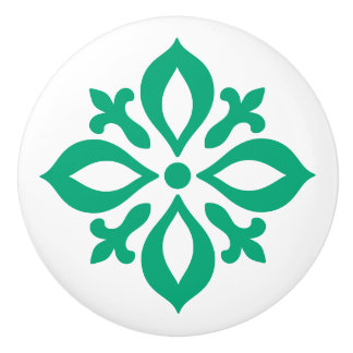 Jadegrön mosaikplatta knopp