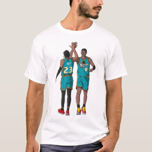 Jaden Ivey och Jalen Duren - Detroit Basketball T Shirt