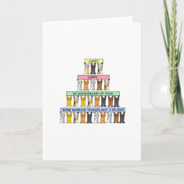 Jadey Bone Marrow-årsdagen Kort (Framsida)