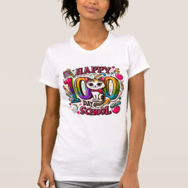 Jadlig Cat Celebrates 100-dagen skolcute T Shirt