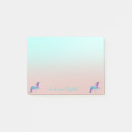 Jadlig Unicorn, Ombre-Personlig Post-it Block