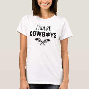 J'adore Cowboys Womens Funny Say T Shirt