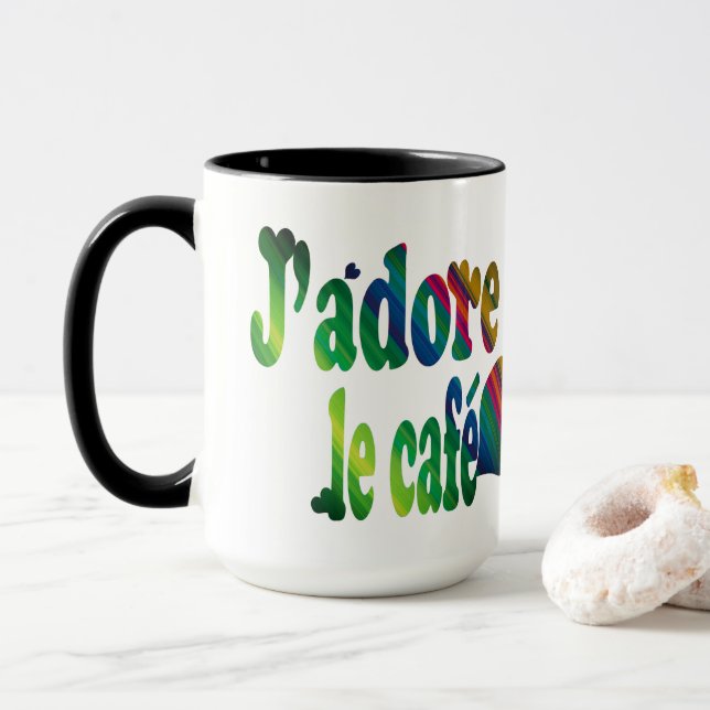 J'adore le café mugg (Med munk)
