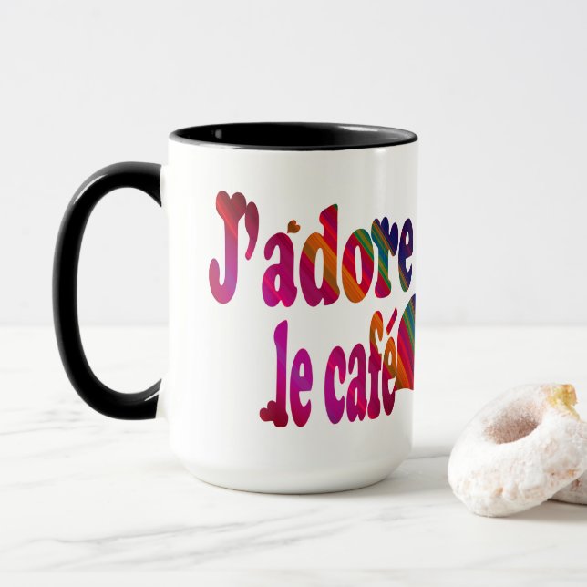 J'adore le café mugg (Med munk)